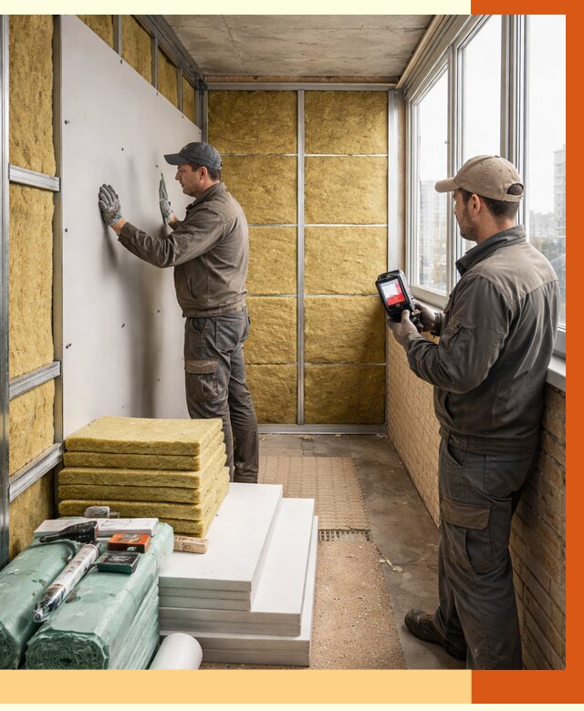 Утепление балкона в Волгограде от 4676 руб. под ключ | ТепломастерВлг