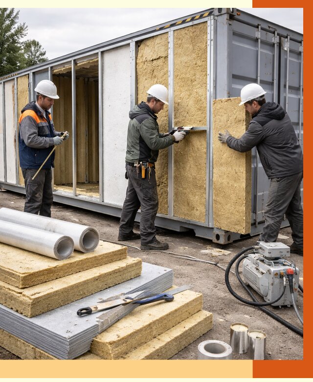 Утепление морского контейнера в Волгограде от 3897 руб. под ключ | ТепломастерВлг