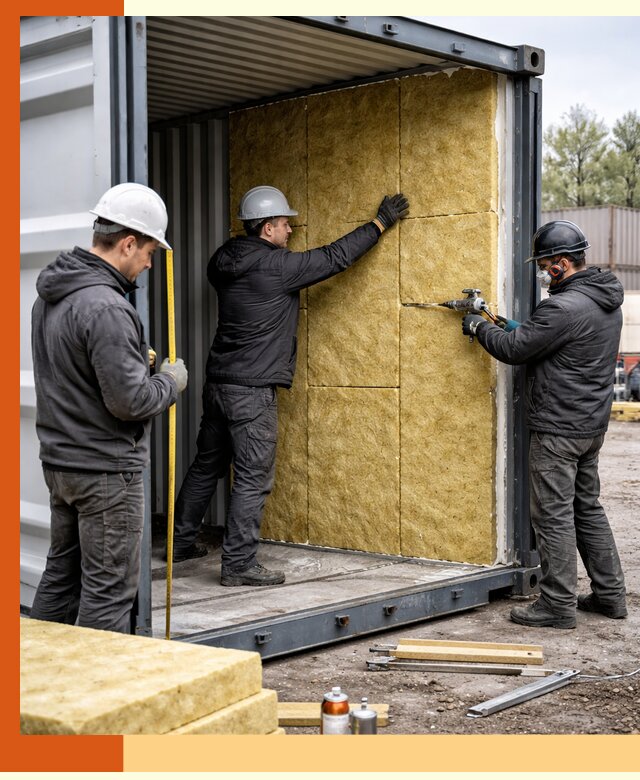 Утепление морского контейнера в Волгограде: надежная теплоизоляция и защита