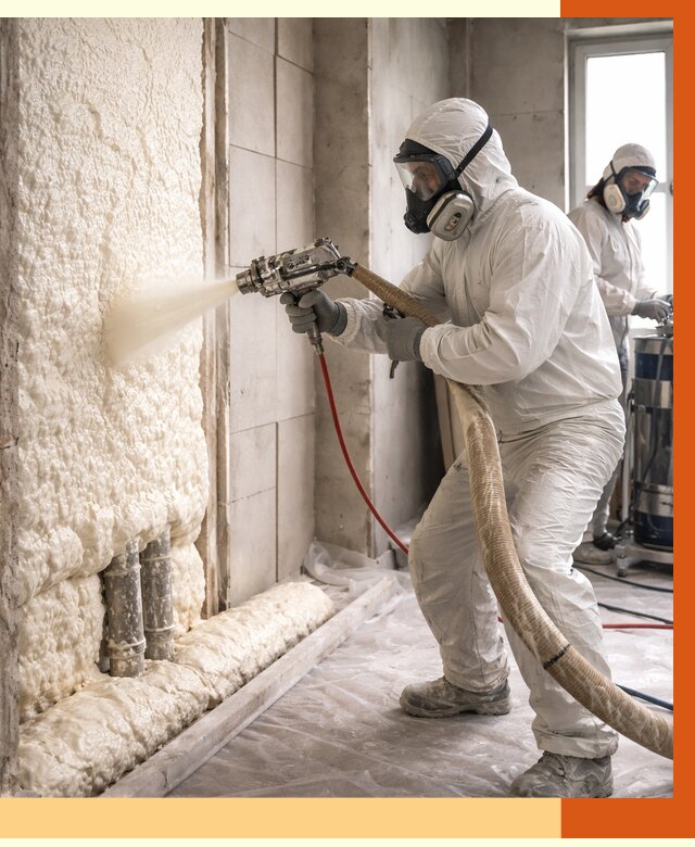 Напыление пенополиуретана в Волгограде от 7793 руб./м2 — услуги и монтаж ППУ | ТепломастерВлг