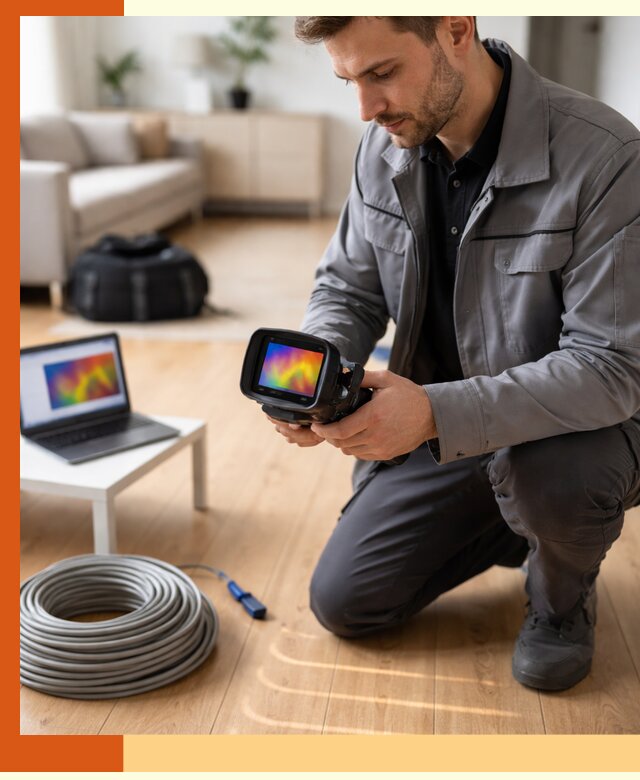 Тепловизионное обследование тёплого пола в Волгограде для точной диагностики