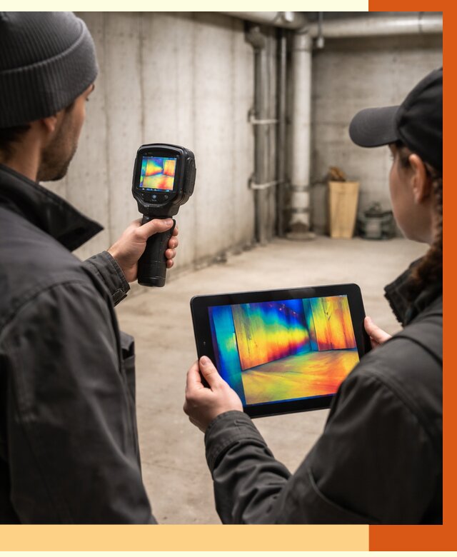 Тепловизионное обследование подвала в Волгограде от 4676 руб. — проверка гидроизоляции | ТепломастерВлг